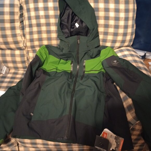 Obermeyer Charger Jacket Men's Ski Jacket Green/Black 2XL New With Tags